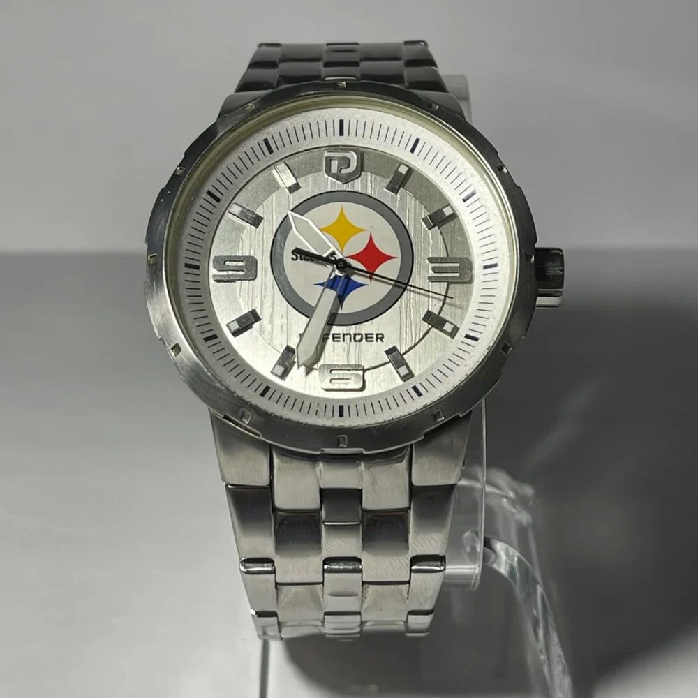 Pittsburgh Steelers NFL Stainless-Steel DEFENDER Watch by Fossil NEW (RARE)